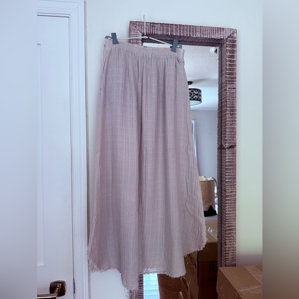 It Is Well LA small cotton gauze light grey skirt - like new - Picture 2 of 7